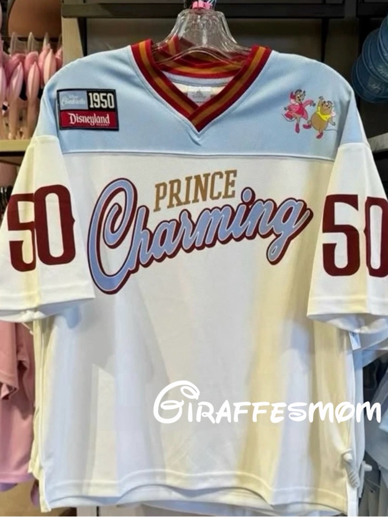 Disneyland Prince Charming 50 Football Jersey Disney Prince New